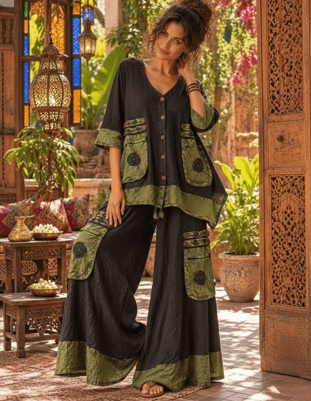 Pollera pantalón diseño india